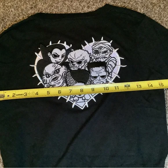 Stitch shoppe by loungefly universal monsters cropped cardigan, black, size: M - Picture 11 of 11